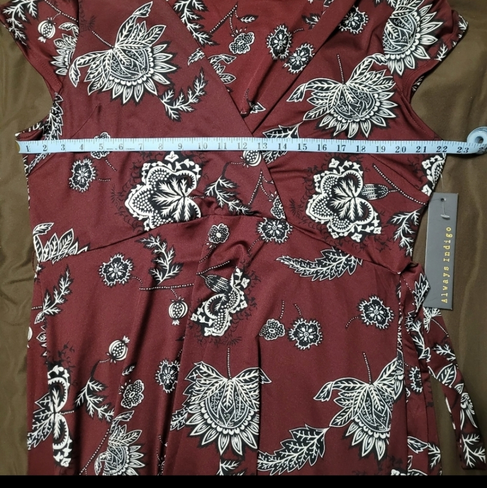 Always Indio brown, white, and black dress. Size 2X. - Picture 8 of 9